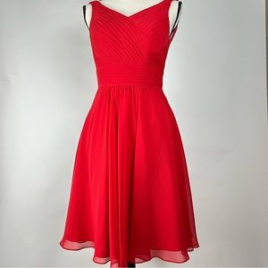 Azazie “Grace” formal red holiday midi dress - size 2 (see sizing chart)